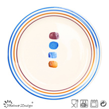 Multi-Color Circle Dinner Plate with Dots